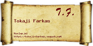 Tokaji Farkas névjegykártya
